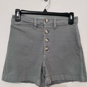 Madewell Emmett green Button Shorts